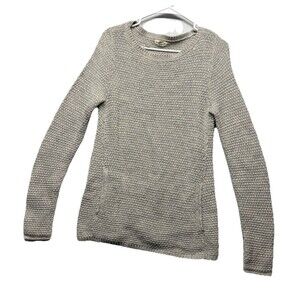 Akini Gray Chunky Knitted Sweater Tunic Size M Boho Pockets